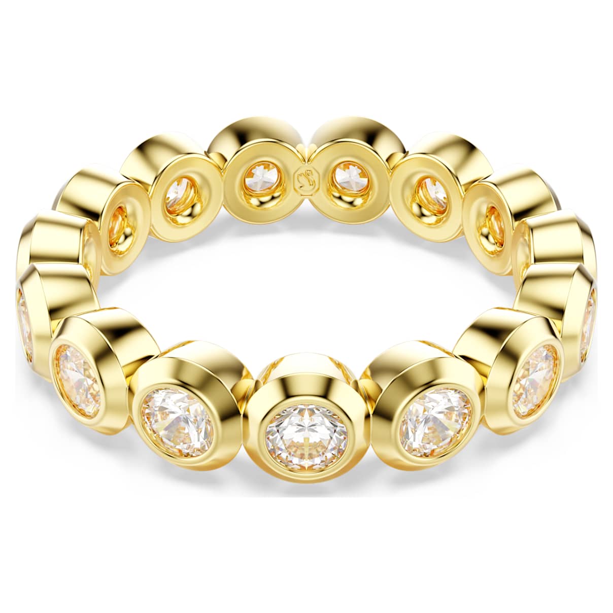 IMBER RING ROUND CUT WHITE GOLD TONE PLATED