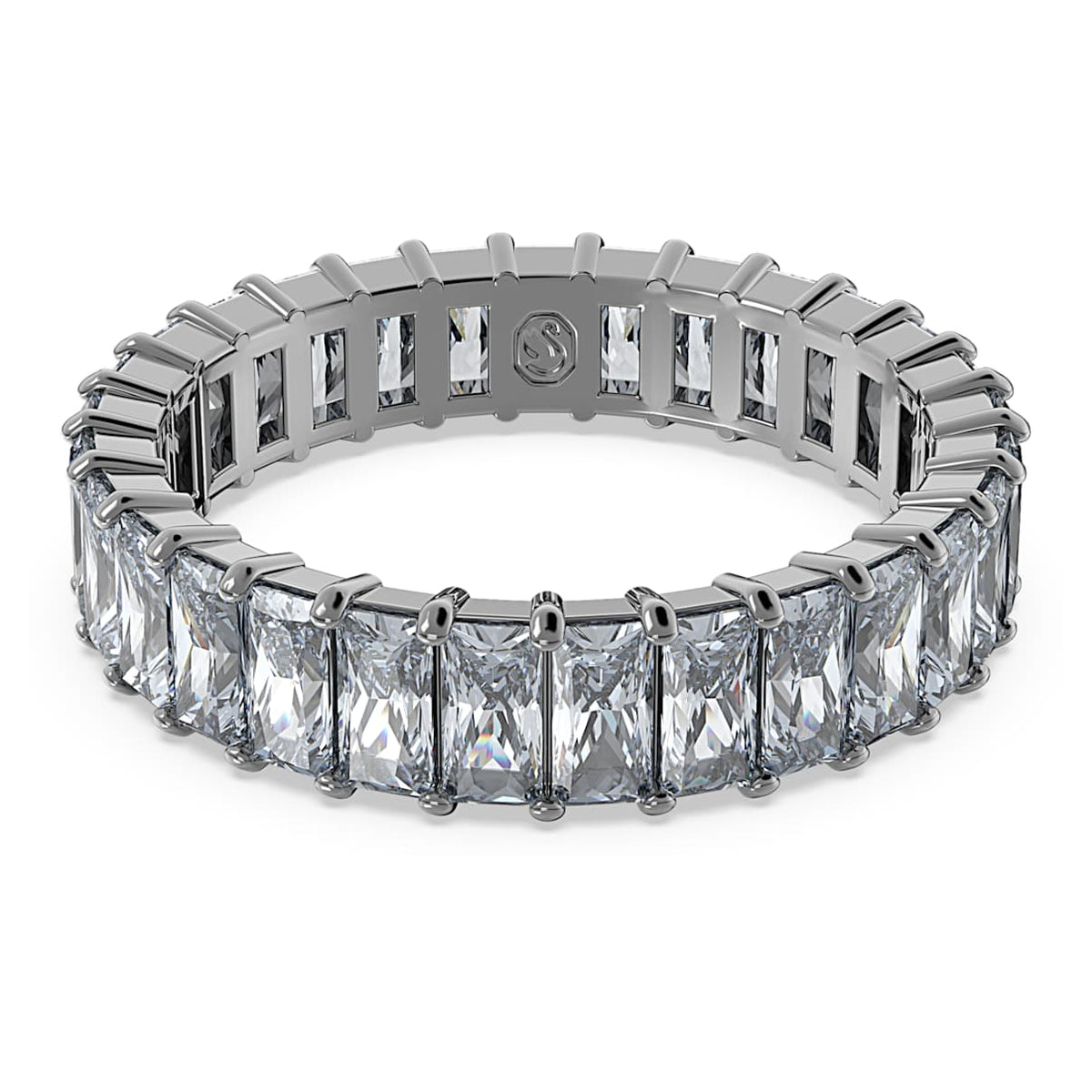 MATRIX RING BAGUETTE CUT GRAY RUTHENIUM PLATED