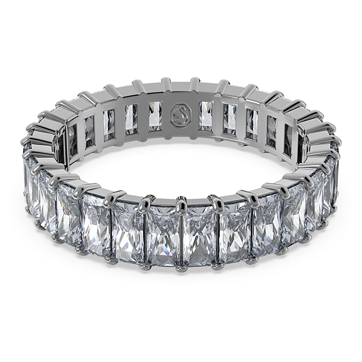MATRIX RING BAGUETTE CUT GRAY RUTHENIUM PLATED