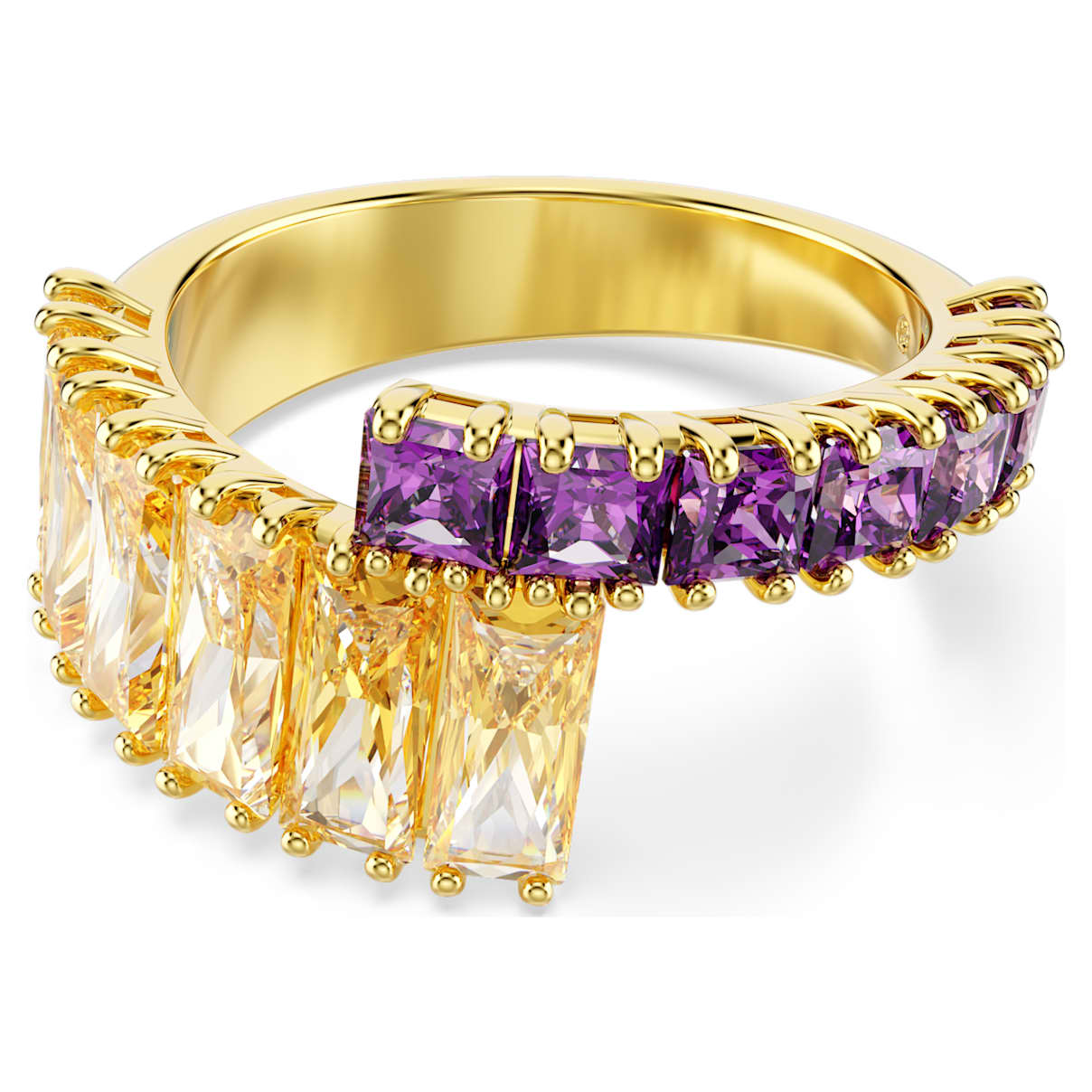 MATRIX RING MIXED CUTS MULTICOLORED GOLD TONE PLATED