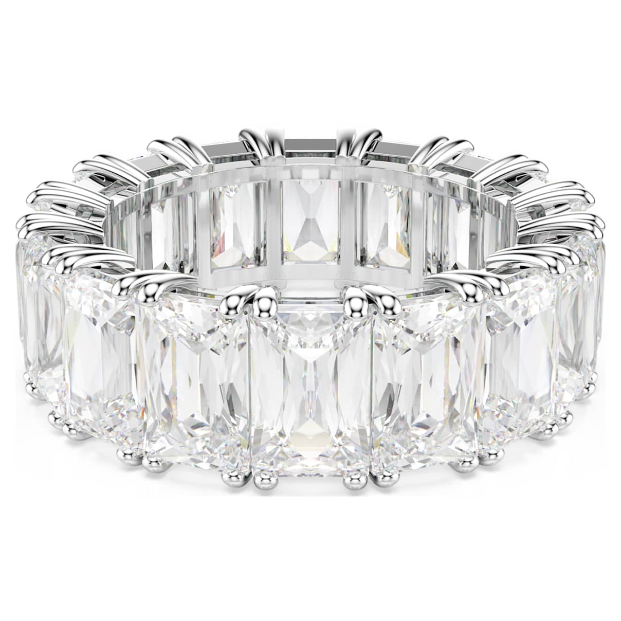 MATRIX VITTORE RING BAGUETTE CUT WHITE RHODIUM PLATED