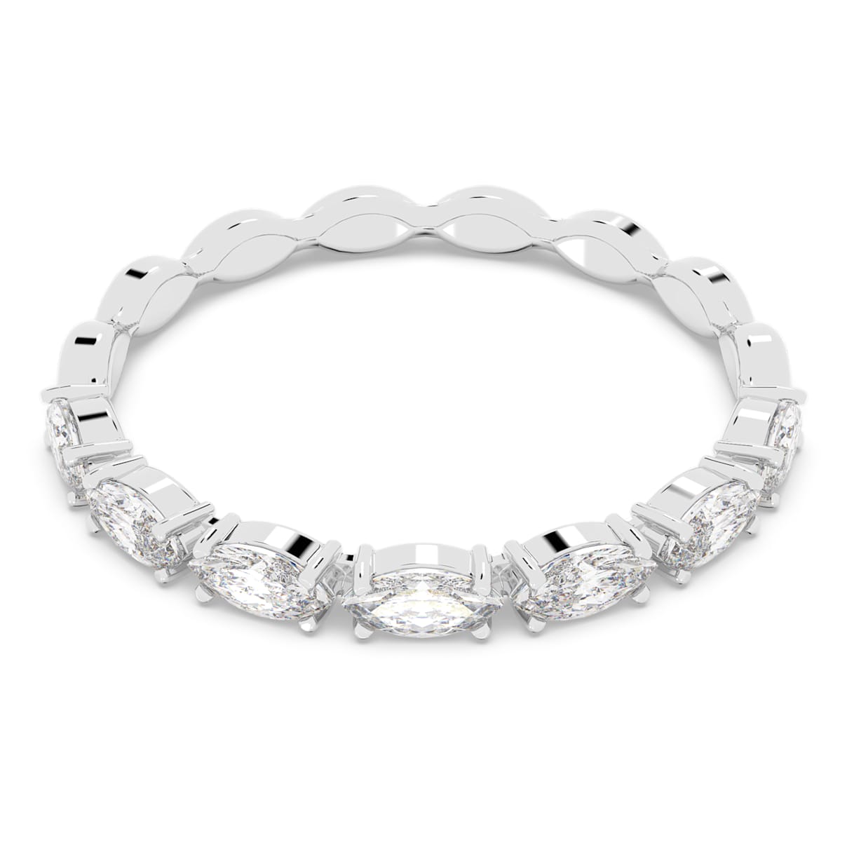 MATRIX VITTORE RING MARQUISE CUT WHITE RHODIUM PLATED