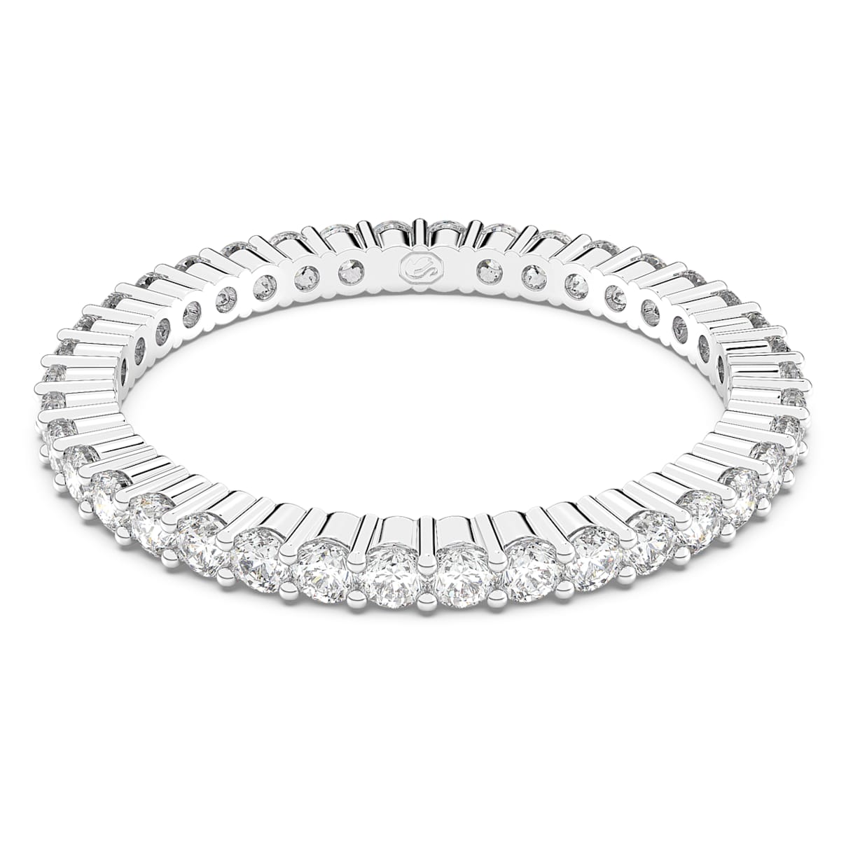 MATRIX VITTORE RING ROUND CUT WHITE SILVER TONE FINISH