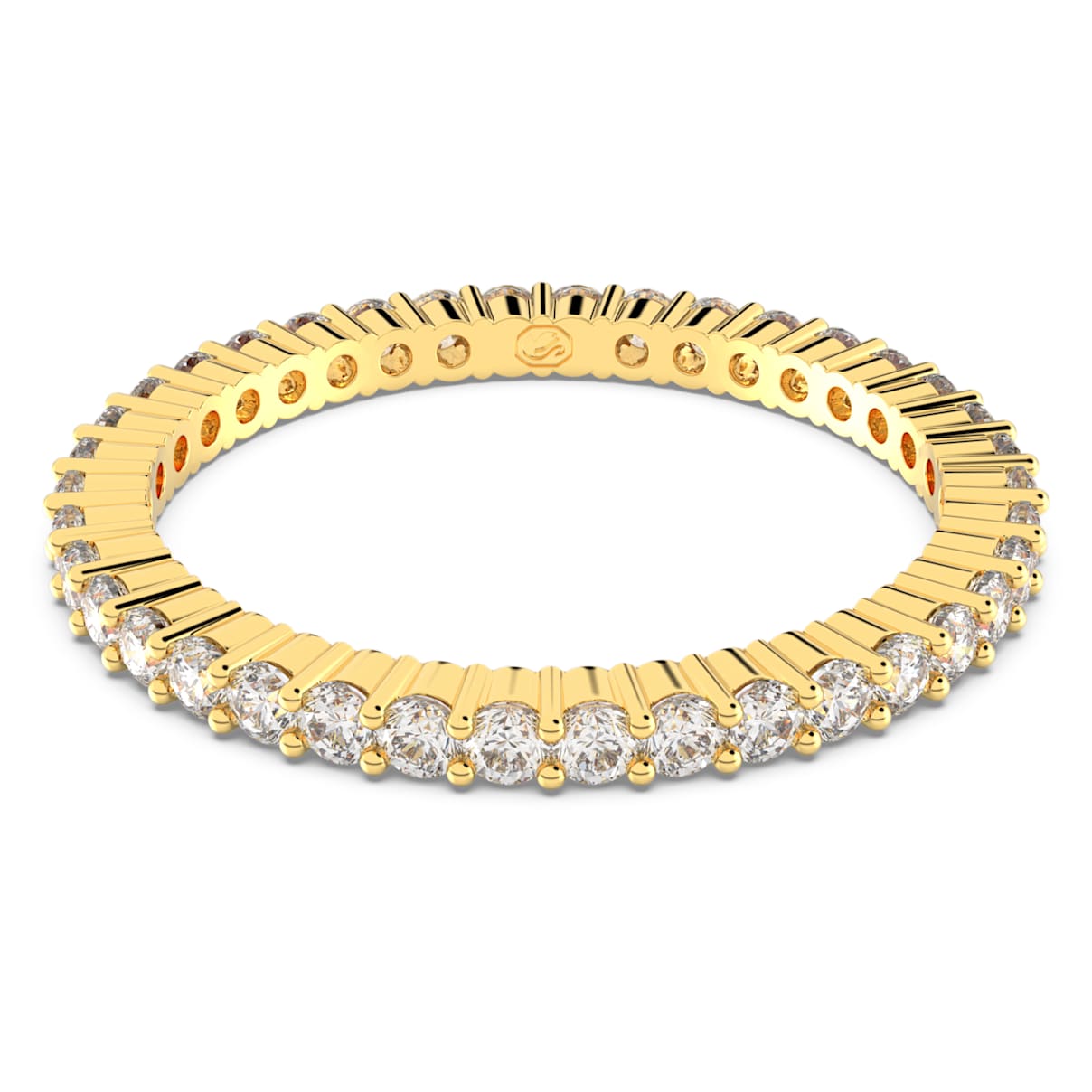 MATRIX VITTORE RING ROUND CUT WHITE GOLD TONE FINISH