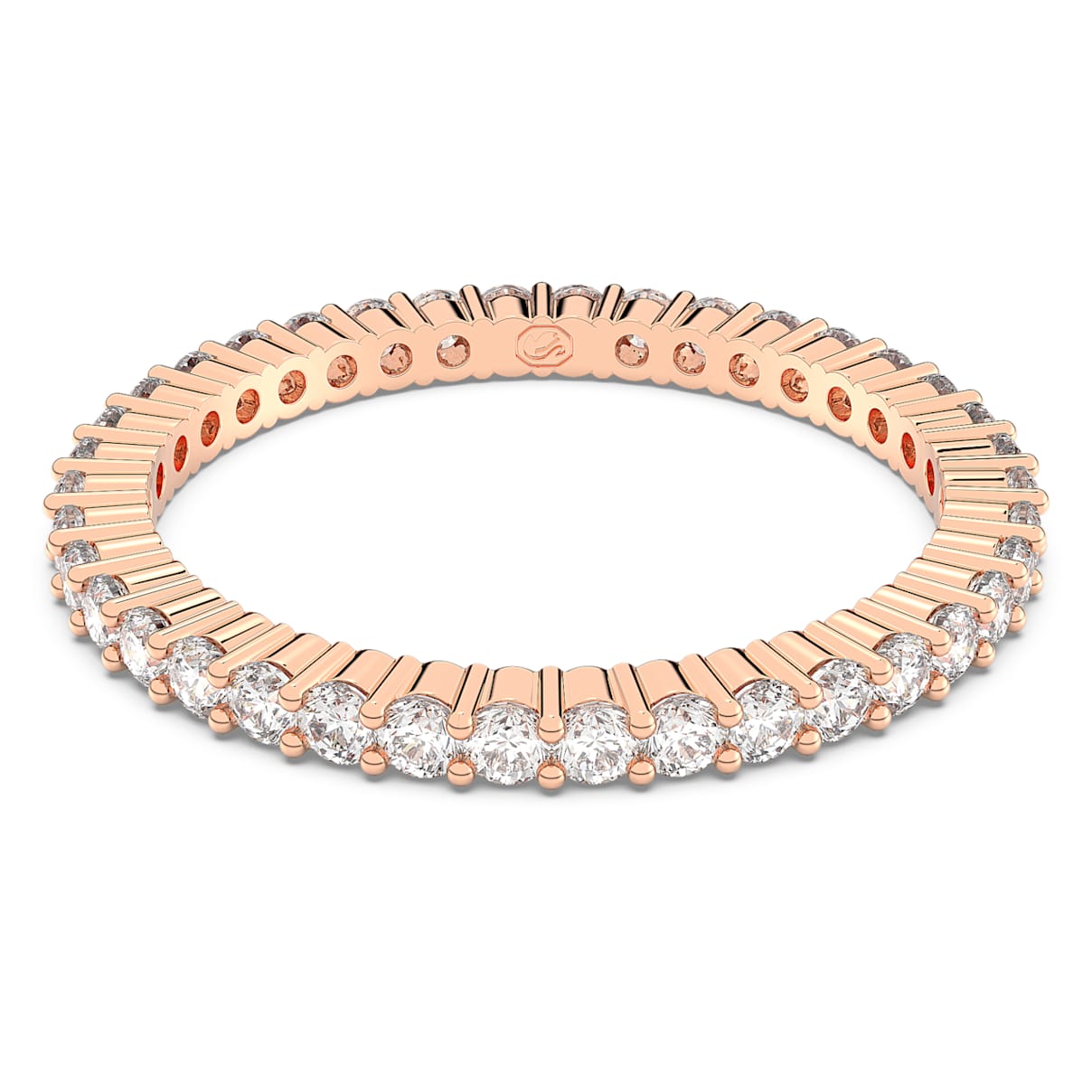 MATRIX VITTORE RING ROUND CUT WHITE ROSE GOLD TONE PLATED