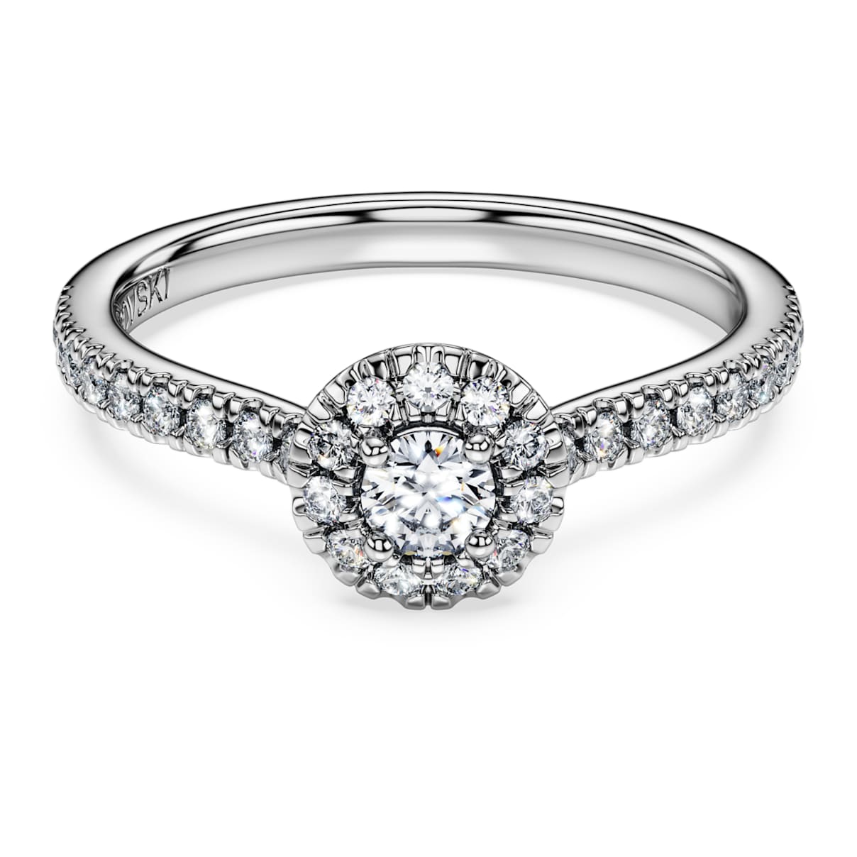 ETERNITY HALO SOLITAIRE RING LAB GROWN DIAMONDS 0 45 CT TW ROUND SHAPE STERLING SILVER