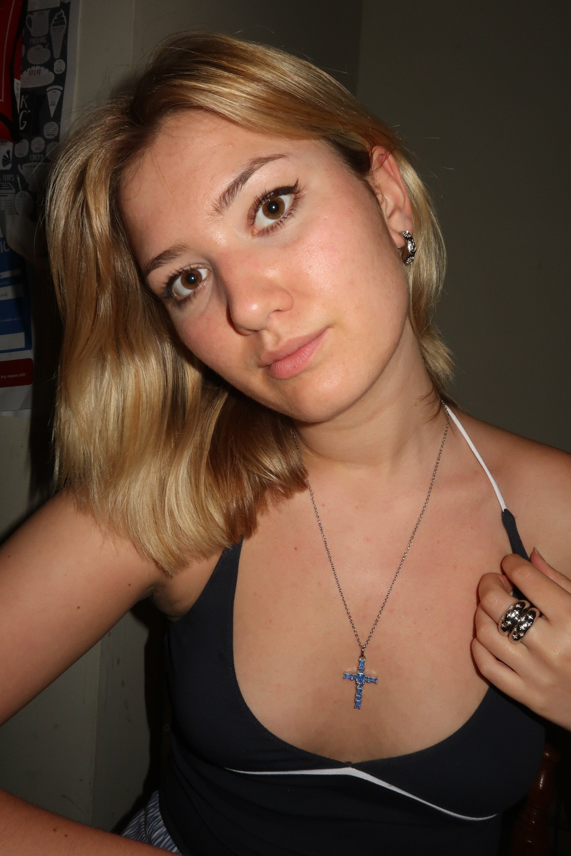 Annabelle’s Blue Cross Necklace