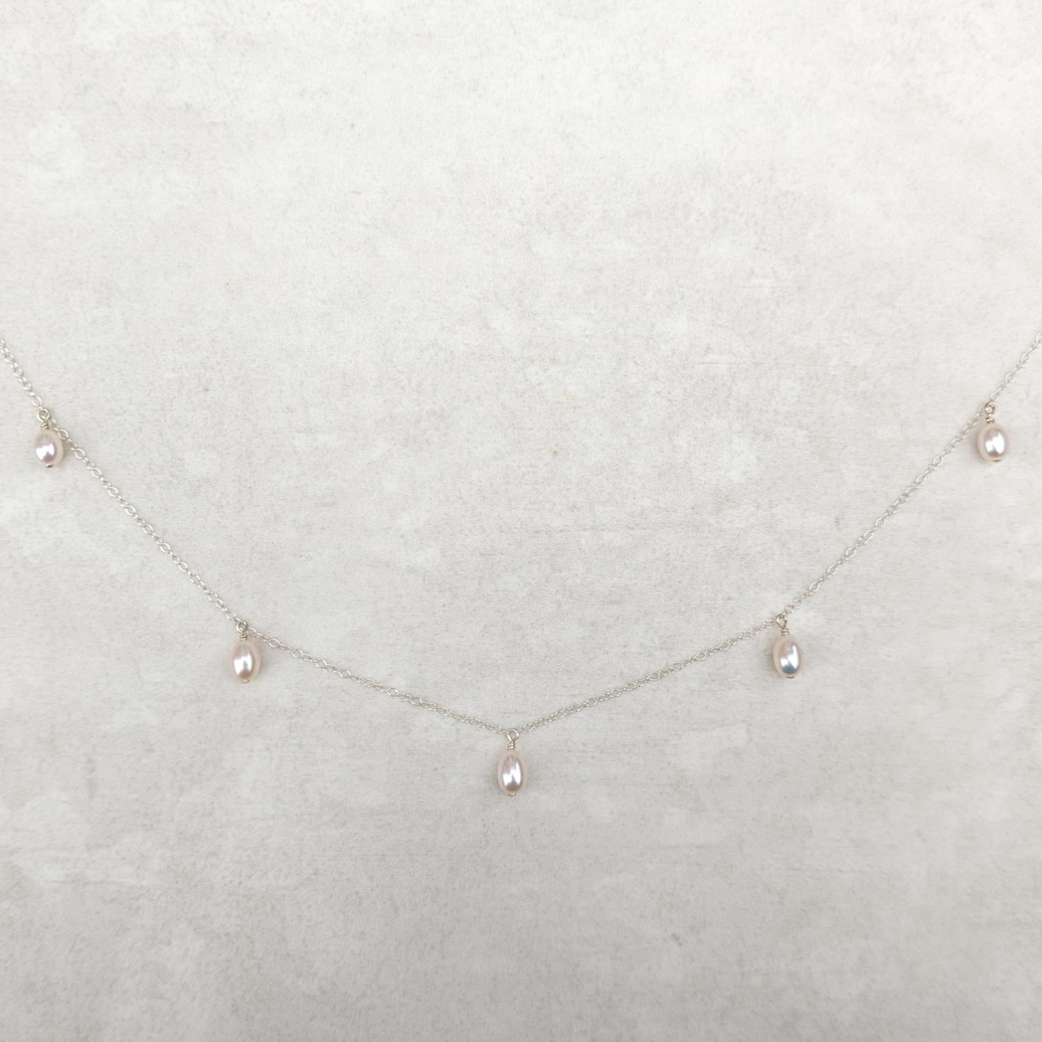 Annalise Five Pearl Sterling Silver Necklace