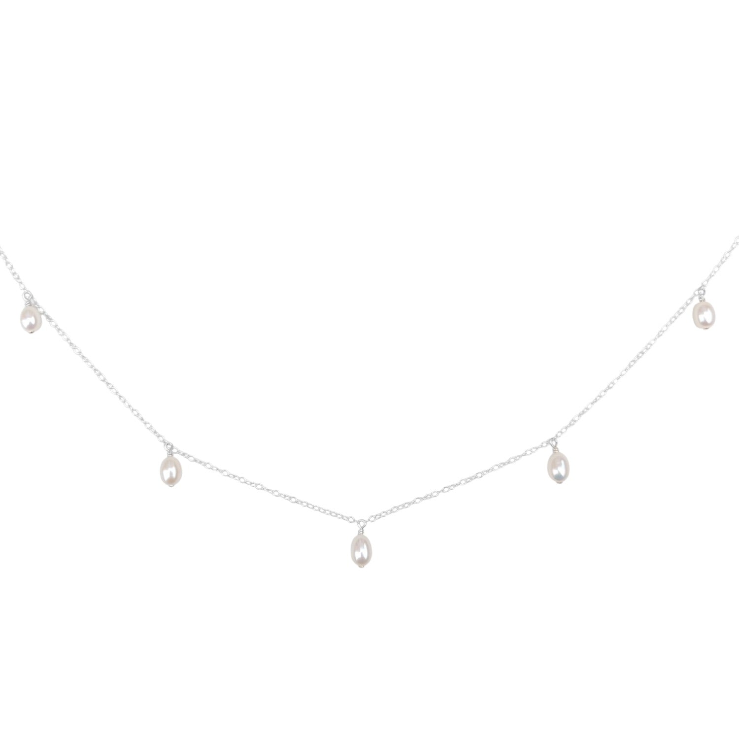 Annalise Five Pearl Sterling Silver Necklace