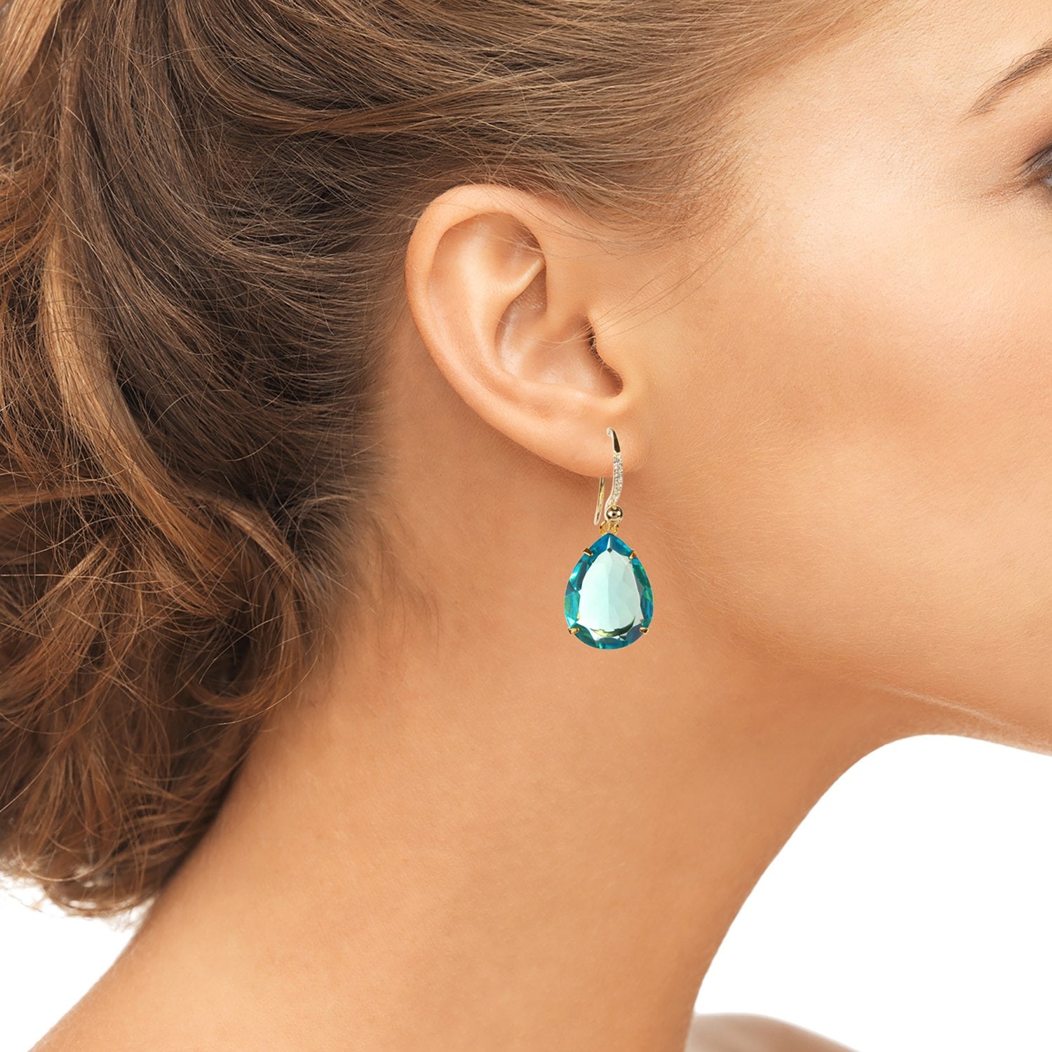 Annamaria Earrings Blue Quartz