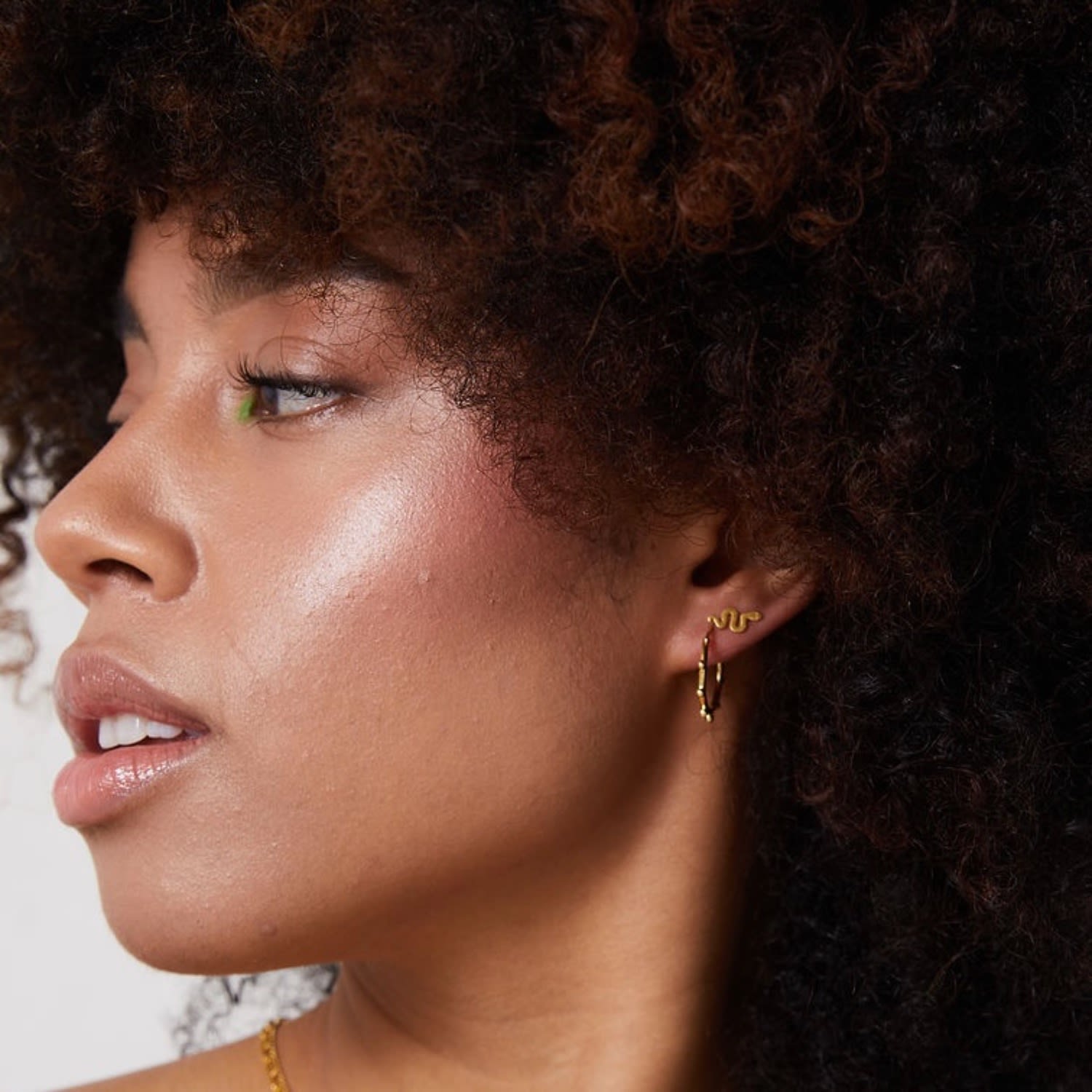 Annie Apple Elsie Sterling Silver, Gold Vermeil, Bobble Hoop Earrings