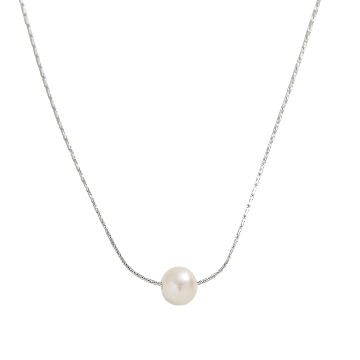 Annie Apple Olivia Dainty Pearl Necklace Stainless Steel