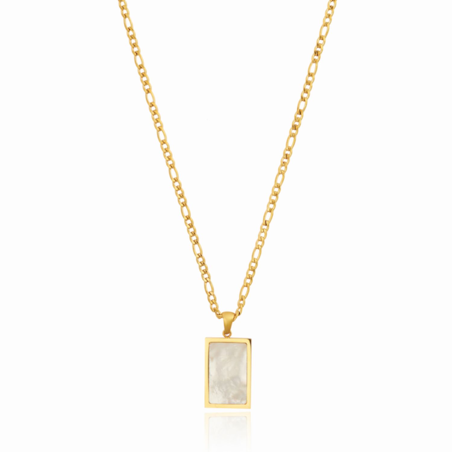 Annie Apple Quinn Gold Pearl Shell Pendant Necklace