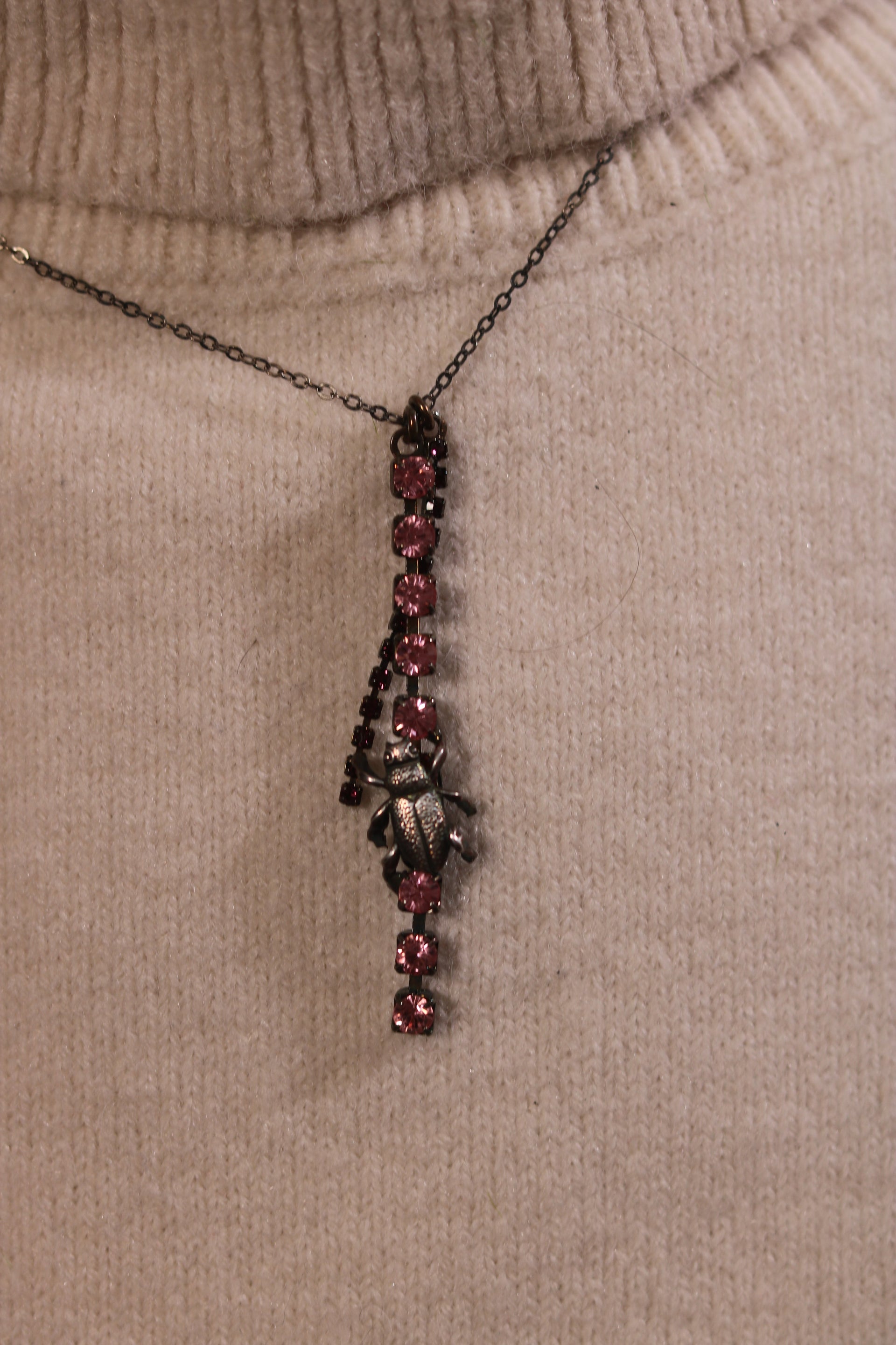 Antiqued Branch Climber Necklace