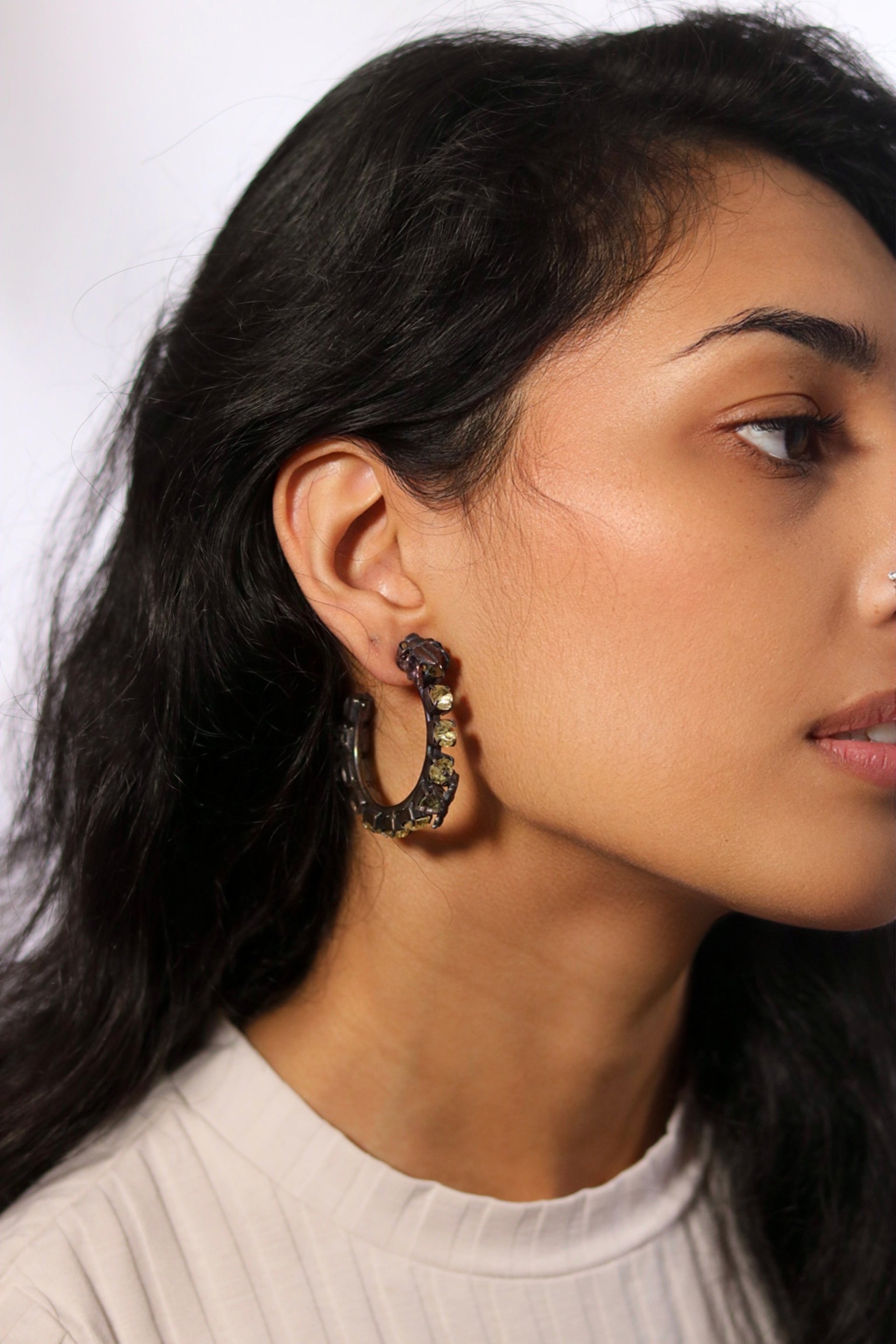 Antiqued Circle Of Life Earrings