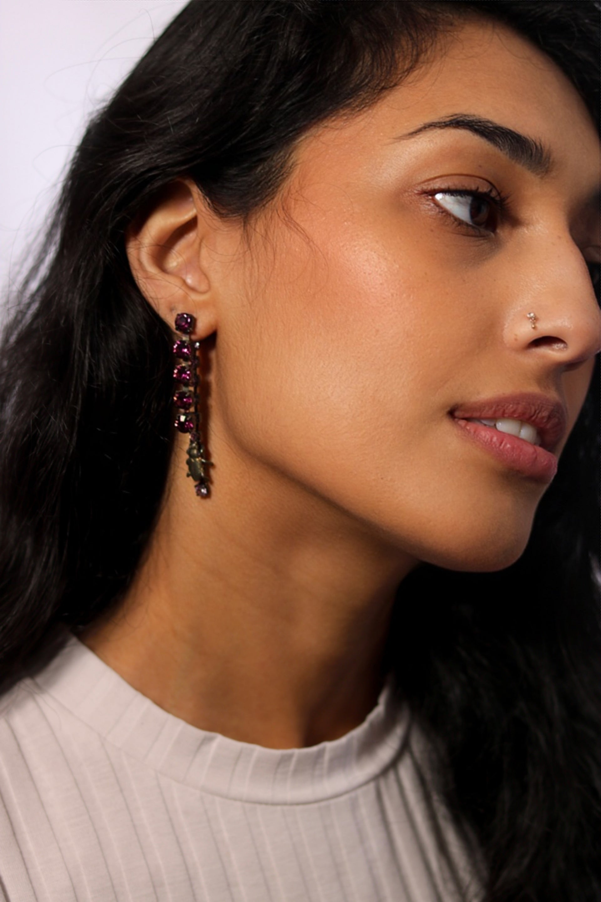 Antiqued Dangling Bug Earrings