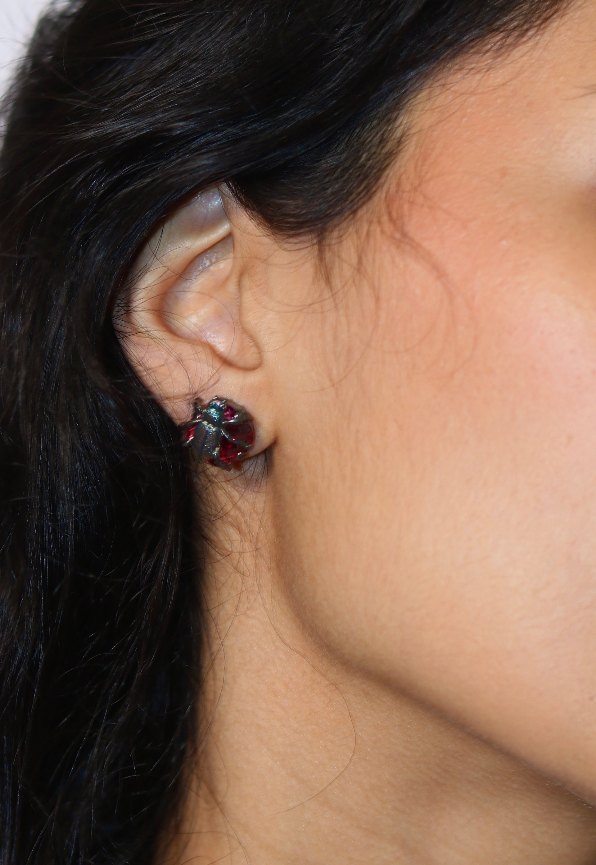 Antiqued Hugging Stud Earrings