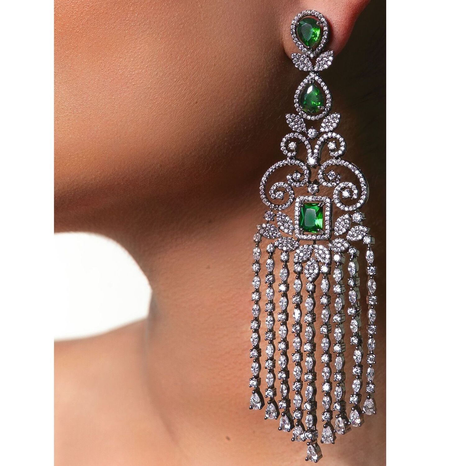 Antoine Green Earrings