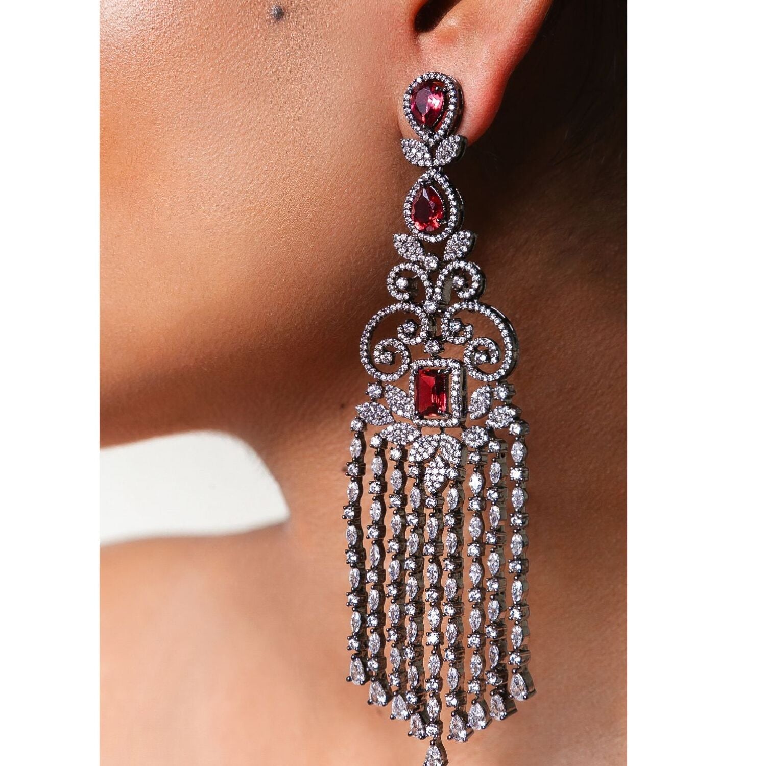 Antoine Red Earrings