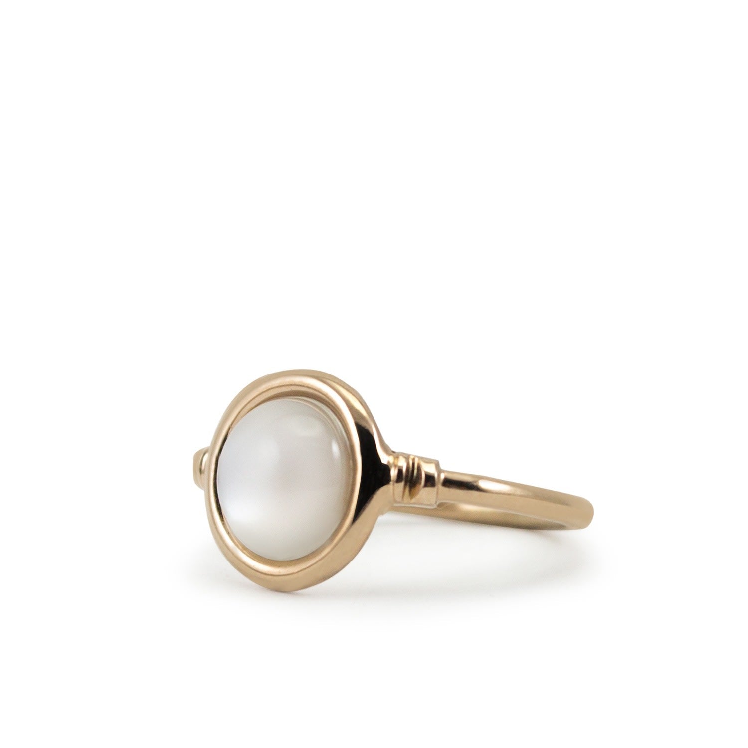 Satellite Rose Gold Vermeil Moonstone Ring