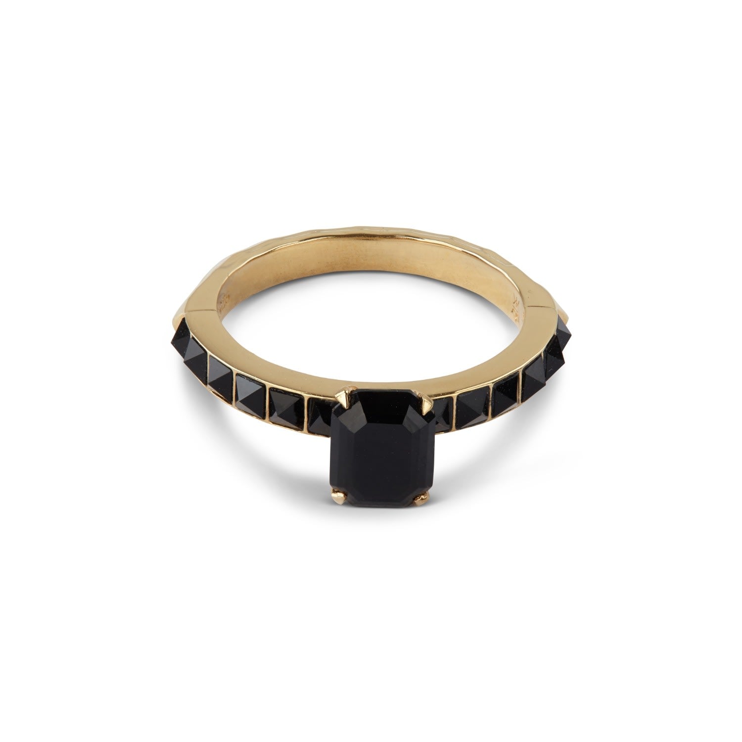 Emerald Cut Crocodile Ring Gold