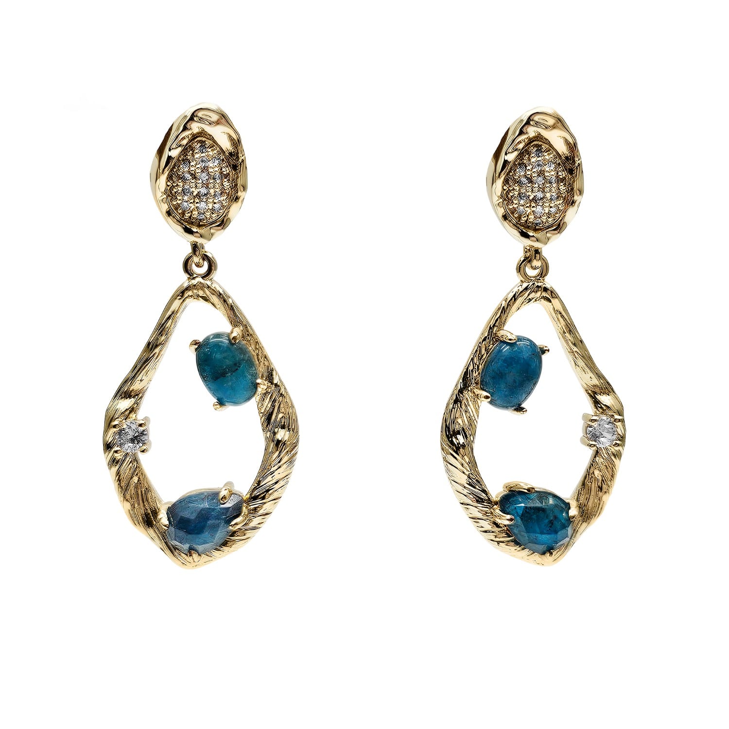 Apatite Adorned Statement Earrings