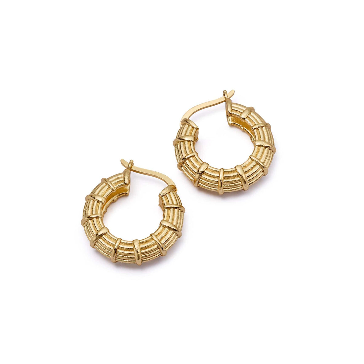 Apollo Hoop Earrings 18ct Gold Plate