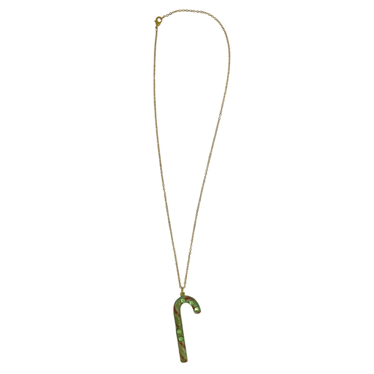 Apple Candy Cane Necklace