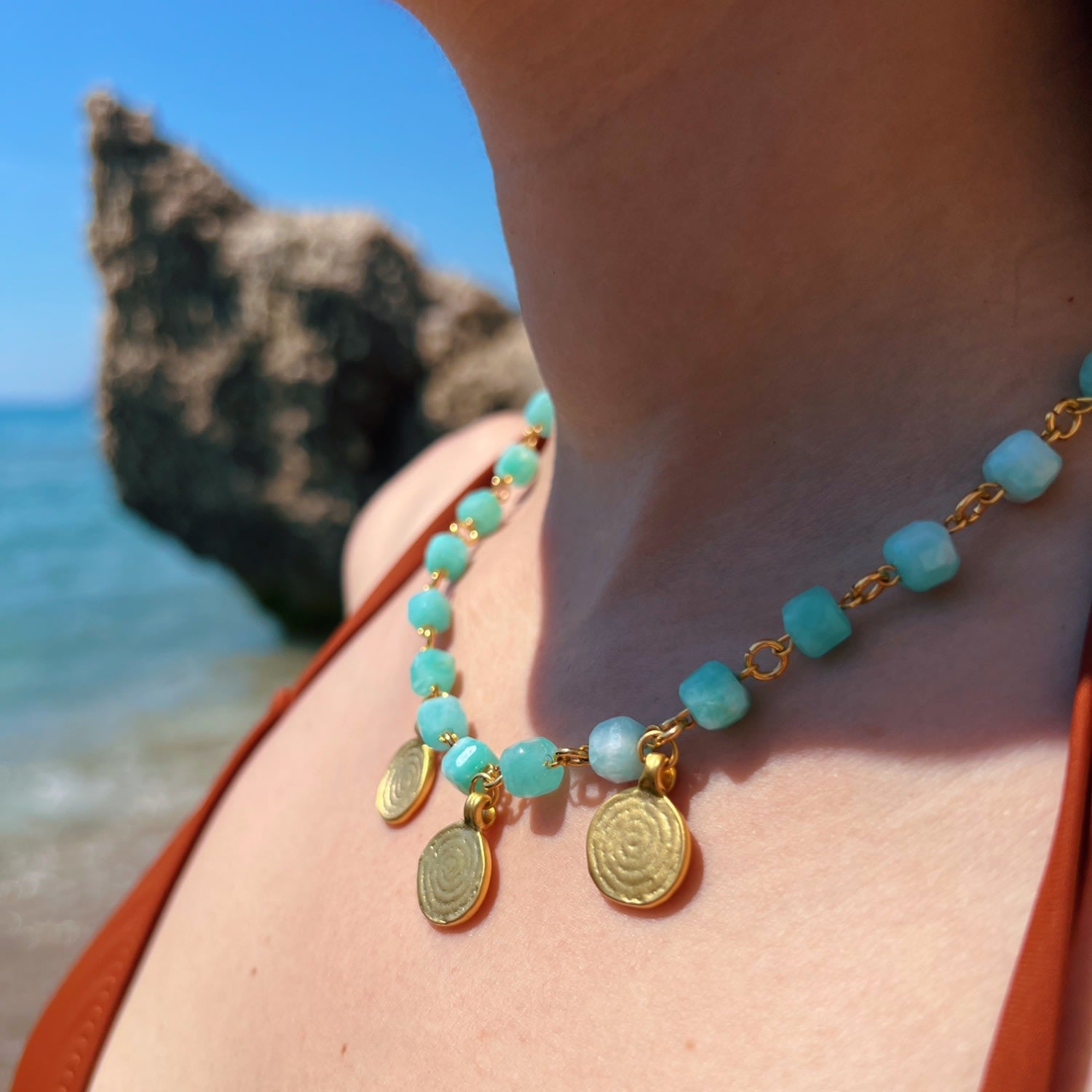 Aqua Dream Aquamarine Gemstone Necklace