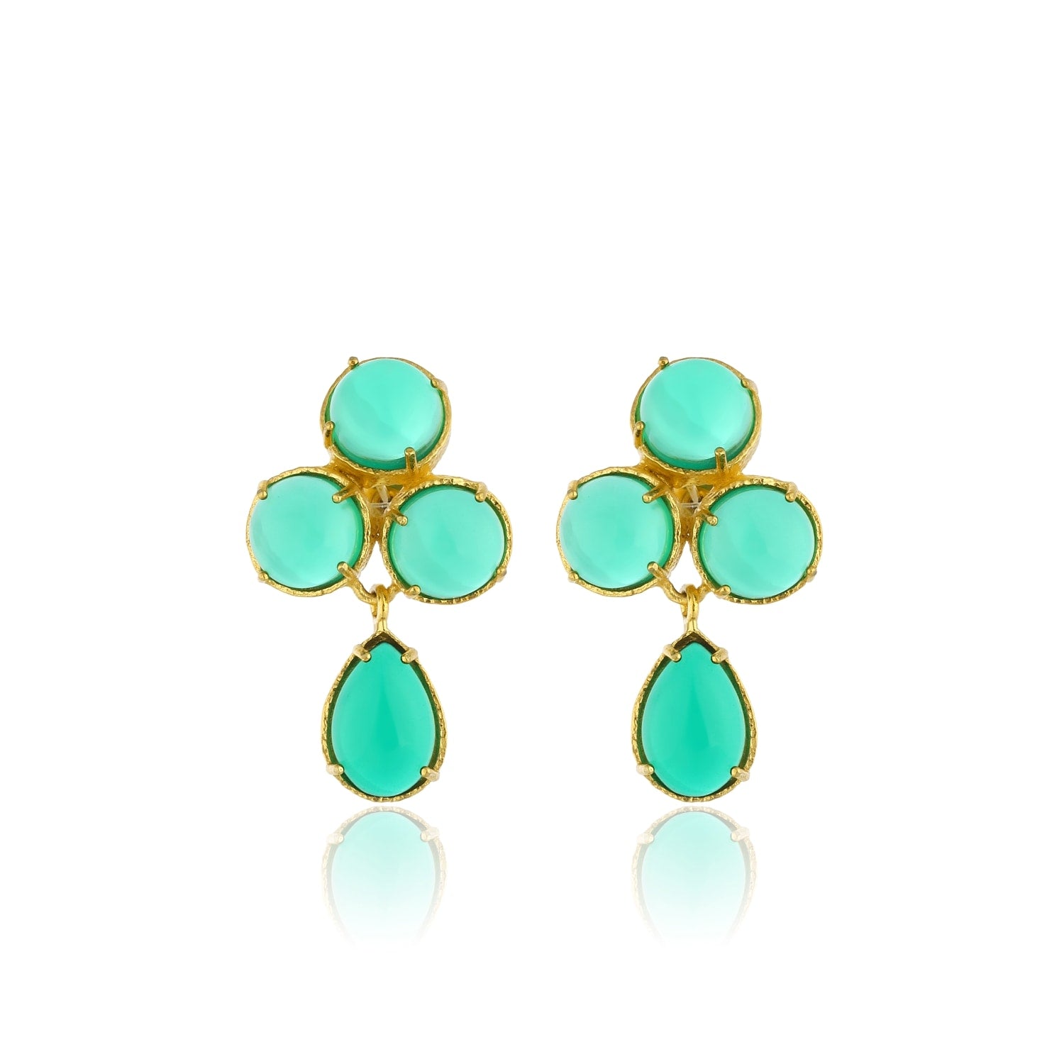 Aqua Earrings - Green