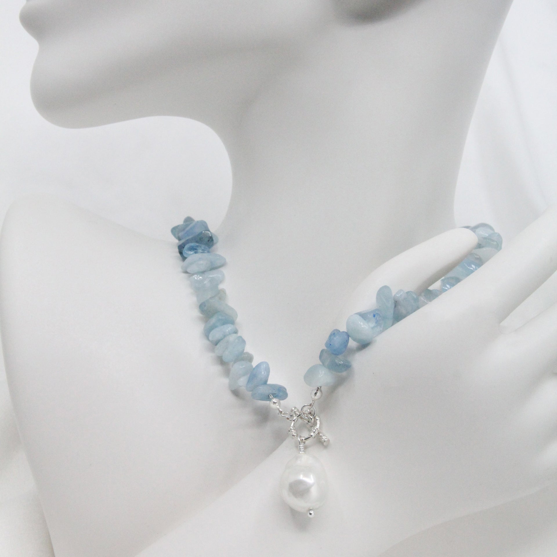 Aquamarine Beaded Necklace