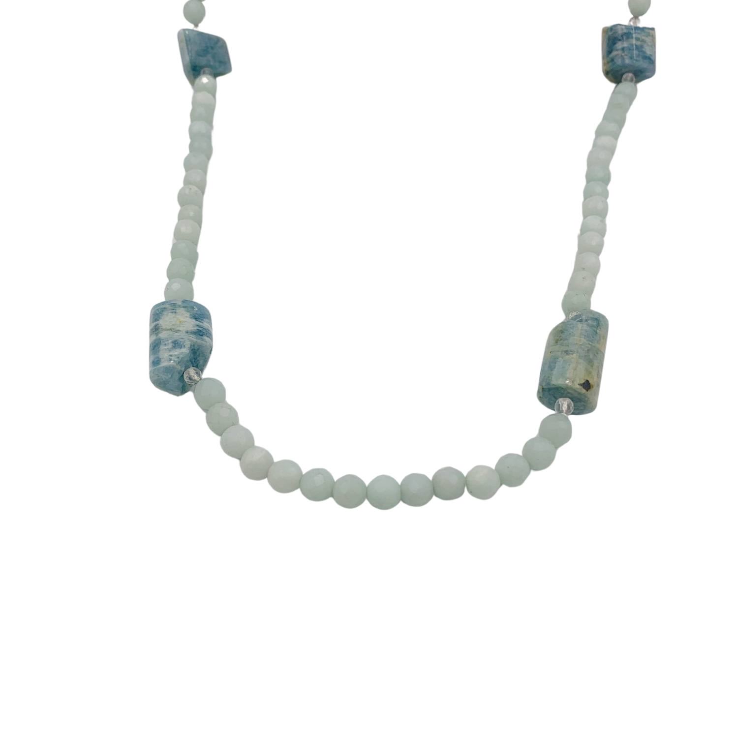 Aquamarine Calcedonia Necklace