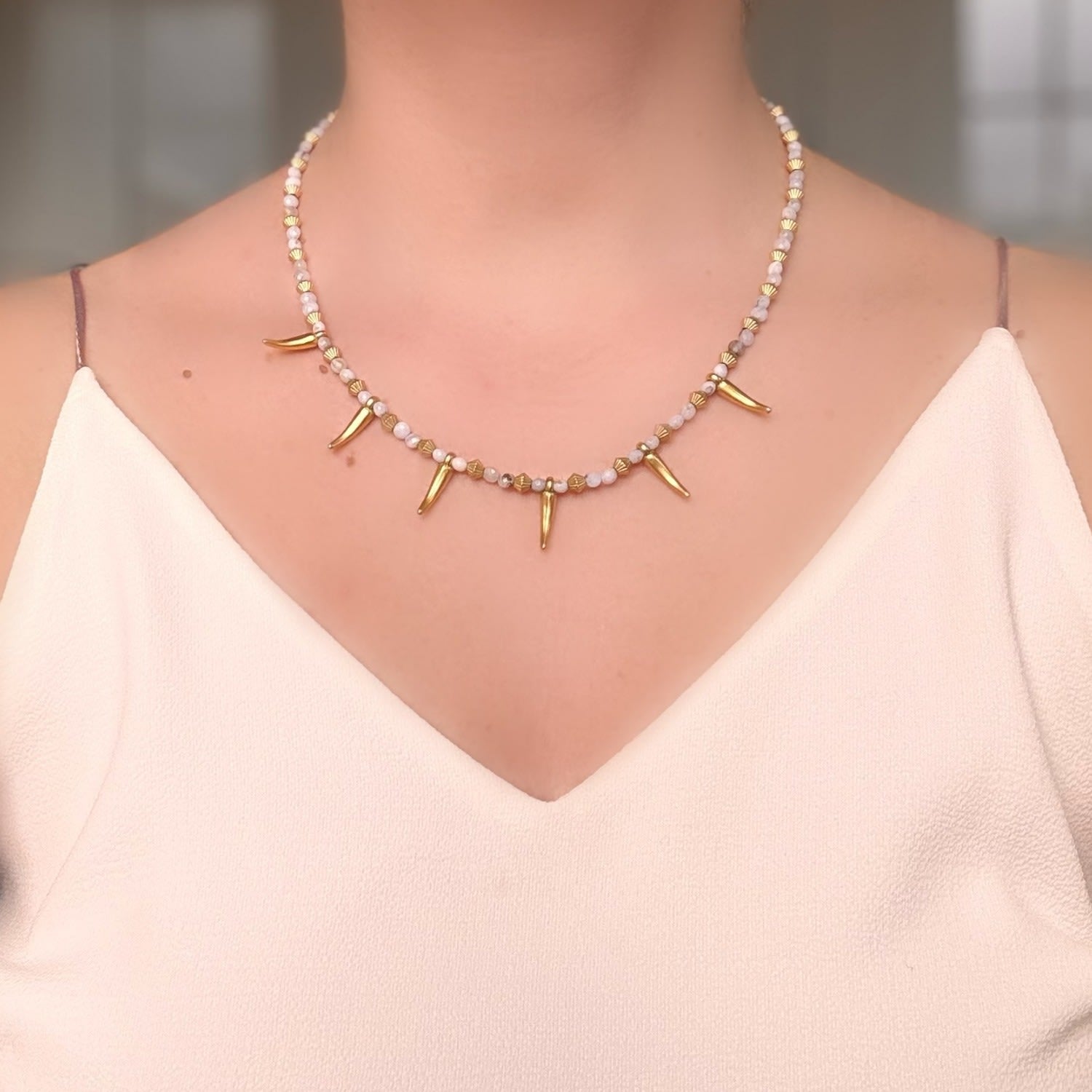 Aquamarine Chili Pepper Necklace