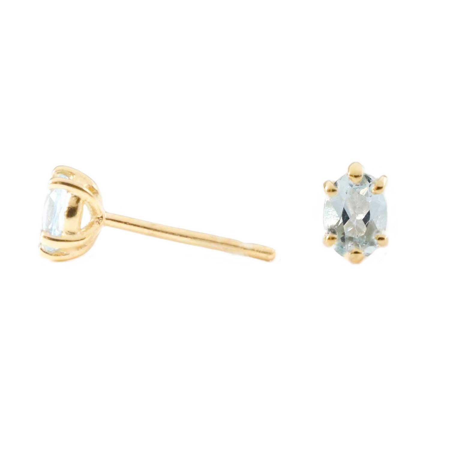Aquamarine Earrings - Gold