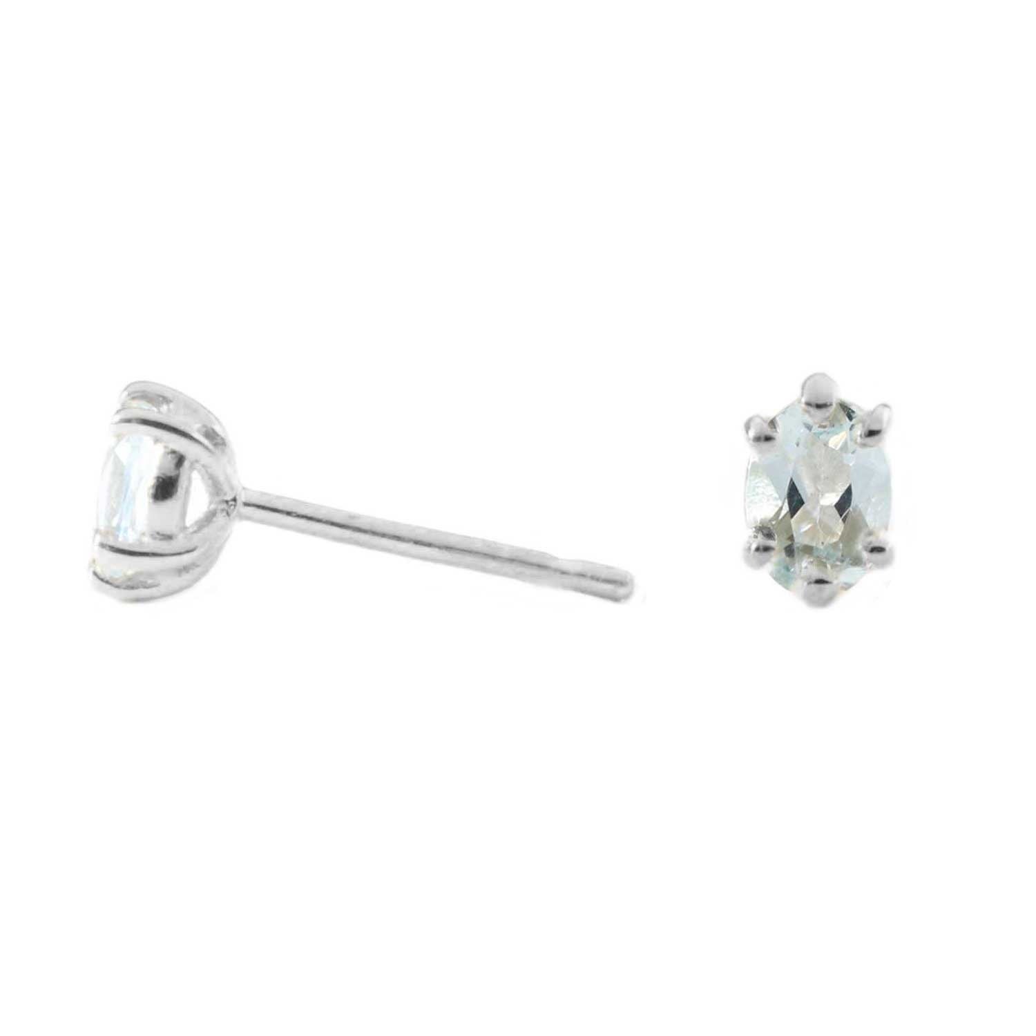 Aquamarine Earrings - Silver