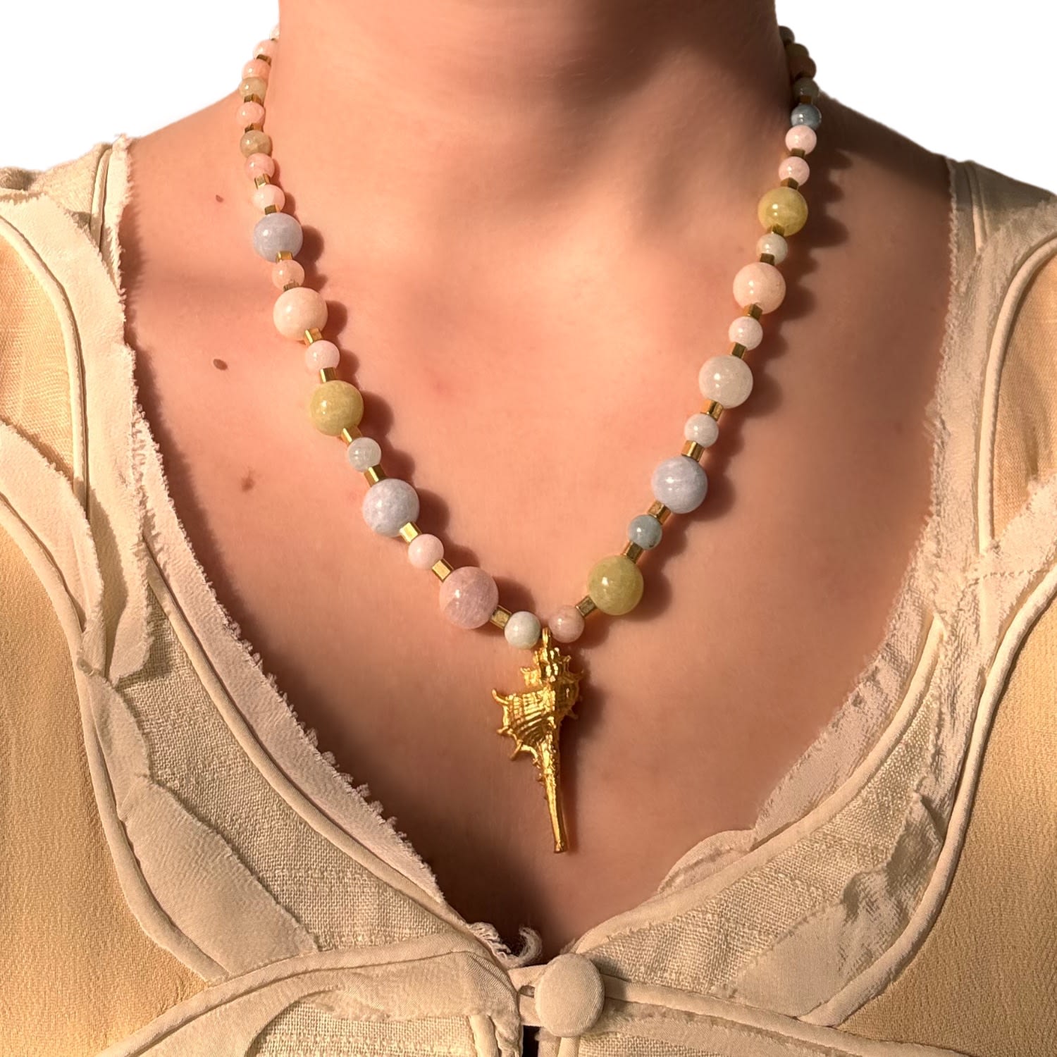 Aquamarine Heliodor Gemstone Necklace