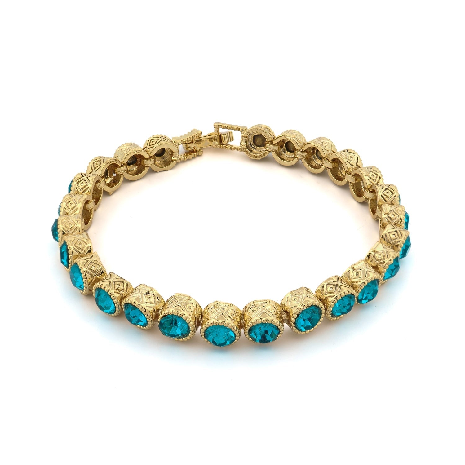 Aquamarine Tennis Mystic Bracelet - Turquoise