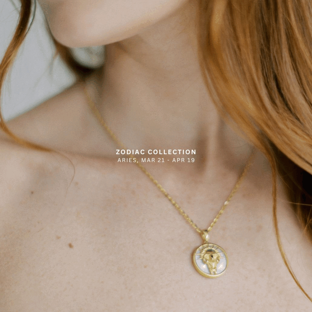 Gemini, Gold Zodiac Necklace