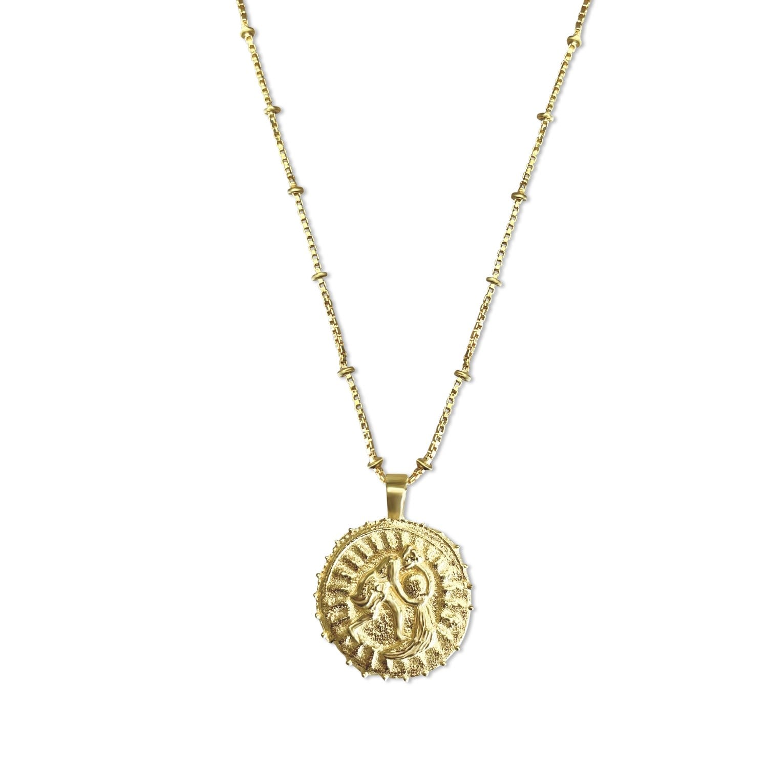 Aquarius Zodiac Manifesting Necklaces *Doubled Sided* - Gold Vermeil