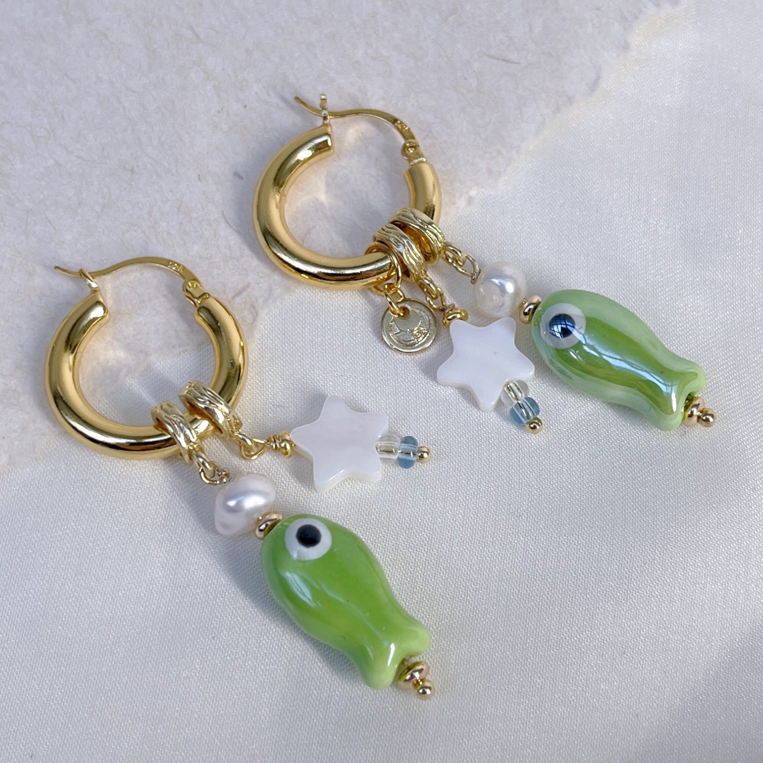 Aquatic Companions Earrings - Green
