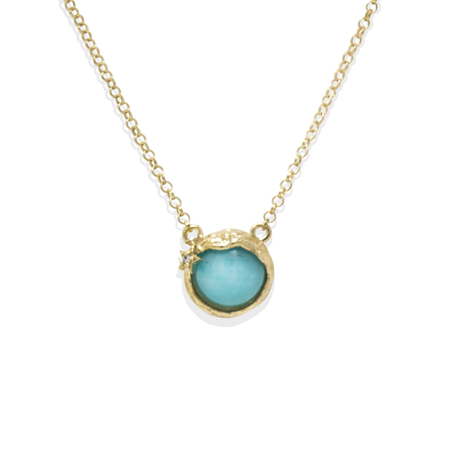 Ad Astra Gold-Plated Amazonite Necklace