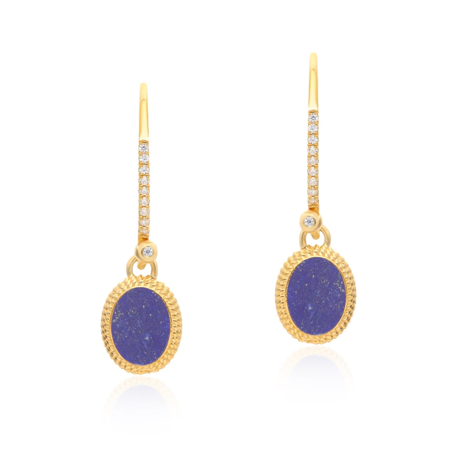 Ara Woven Lapis Lazuli Drop Earrings