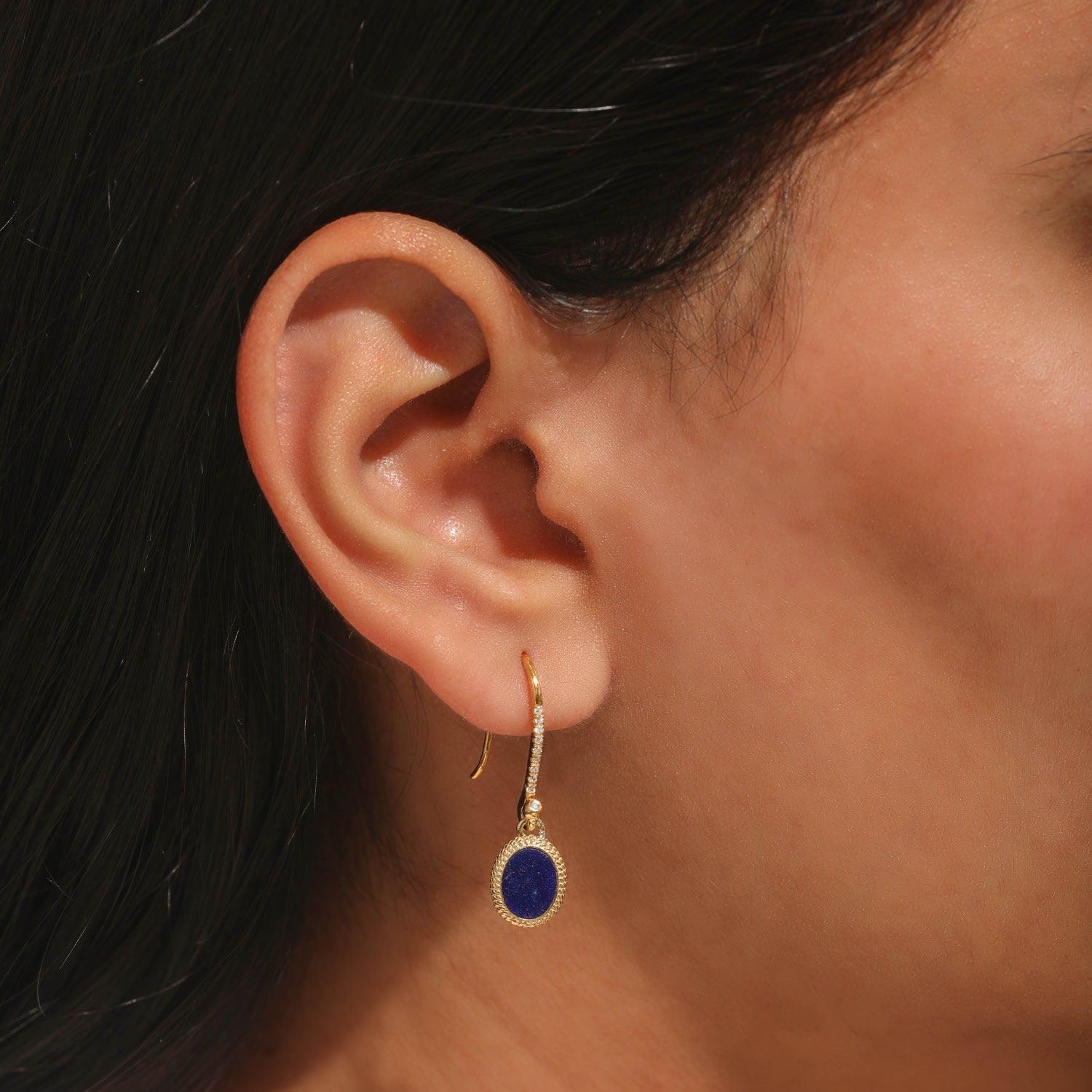 Ara Woven Lapis Lazuli Drop Earrings