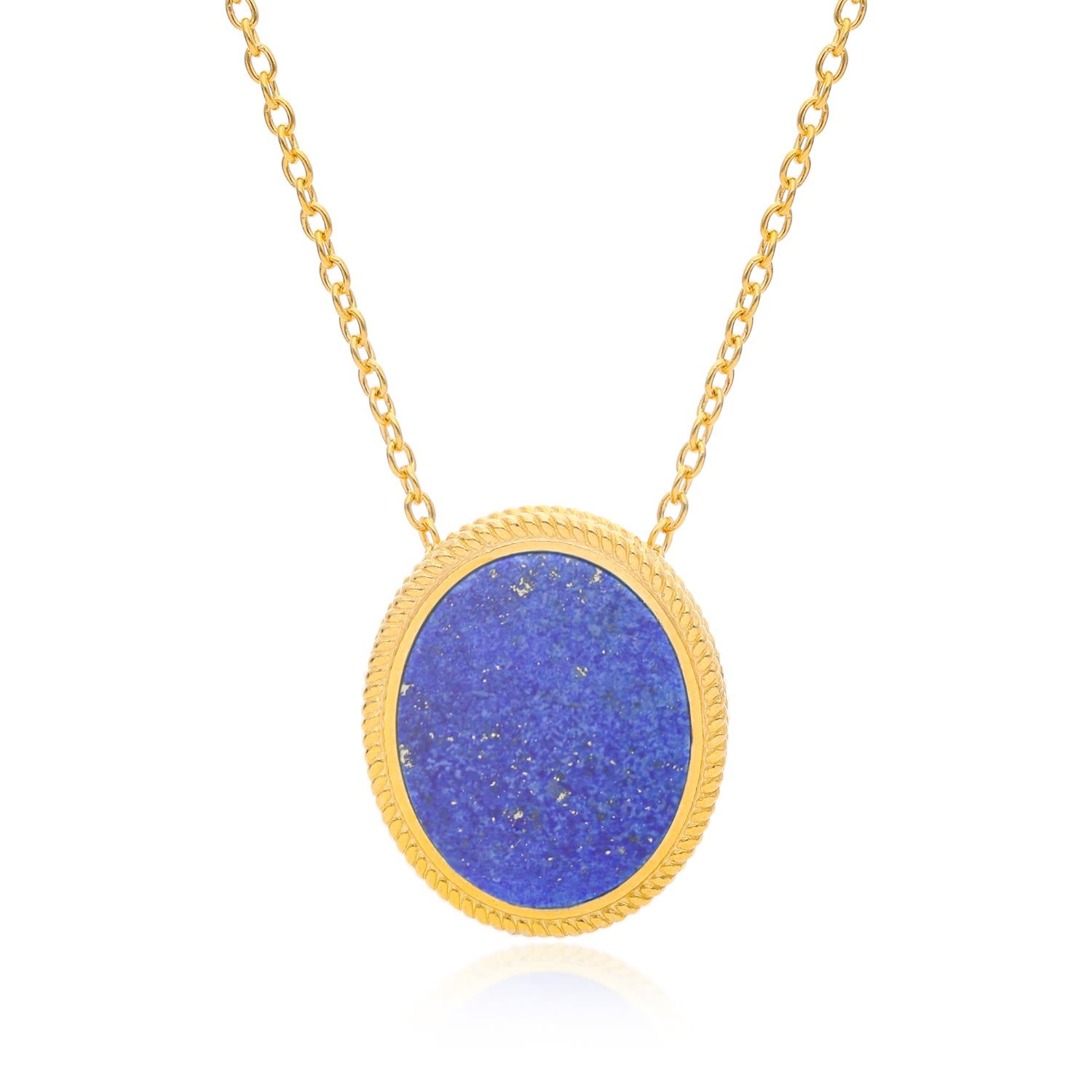 Ara Woven Lapis Pendant Chain