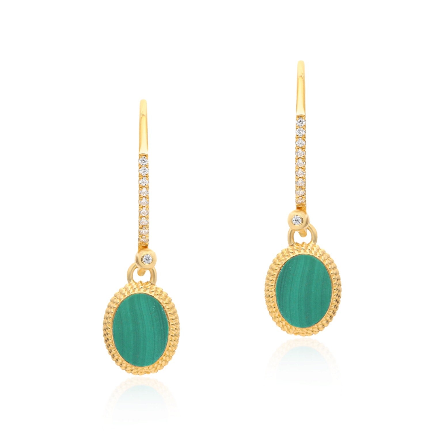 Ara Woven Malachite Drop Earrings