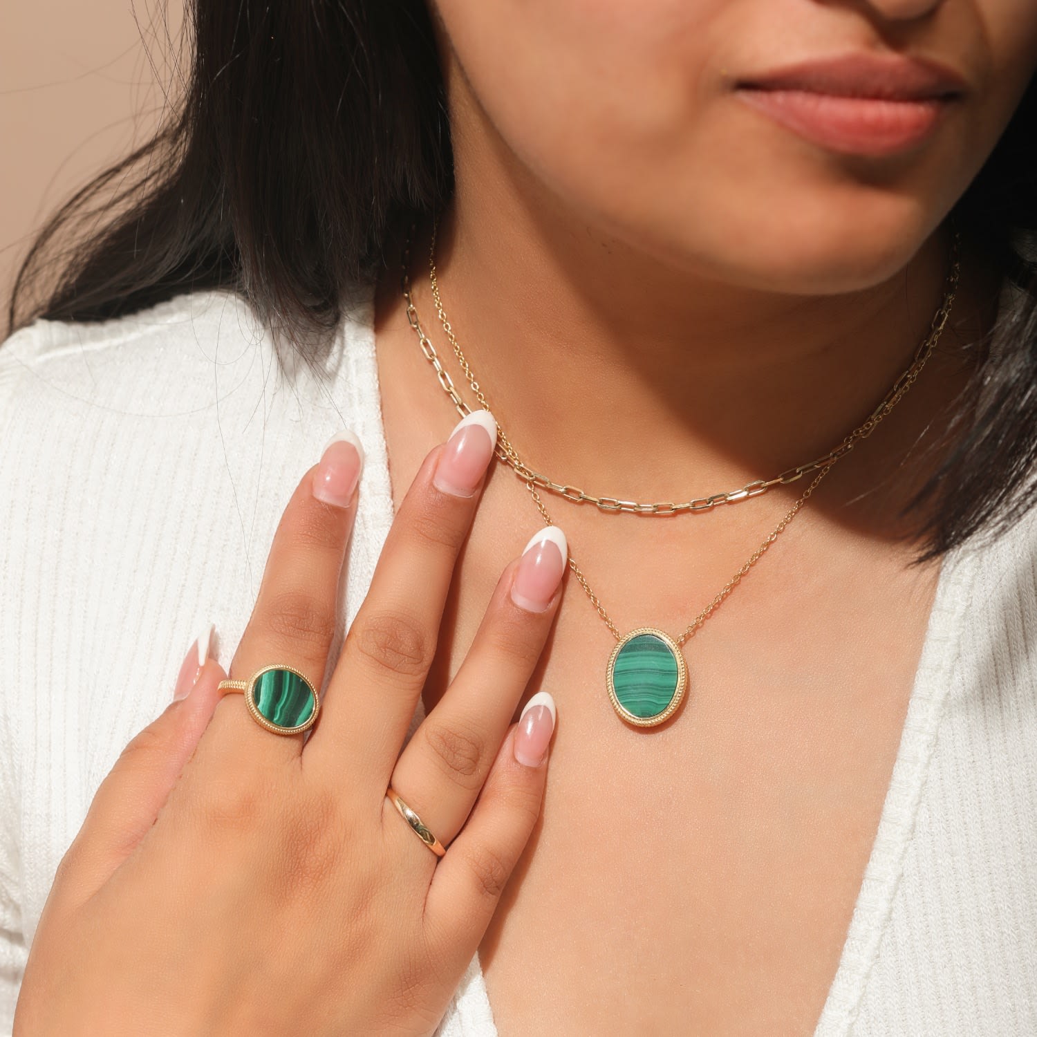 Ara Woven Oval Pendant Chain