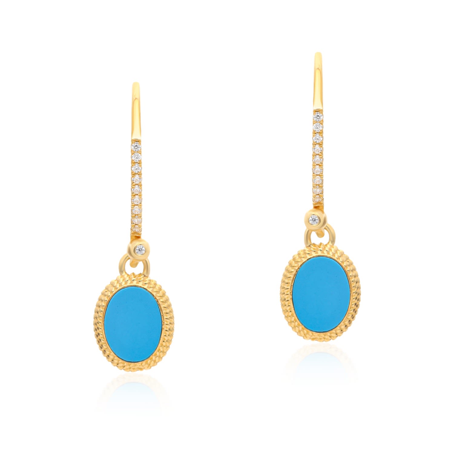 Ara Woven Turquoise Drop Earrings