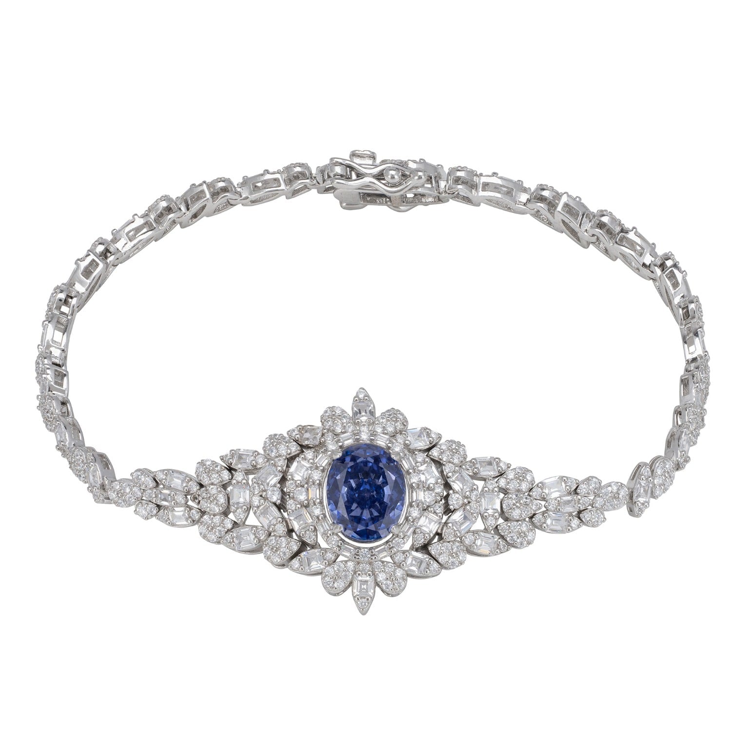 Arabesque Splendor Bracelet Tanzanite Silver