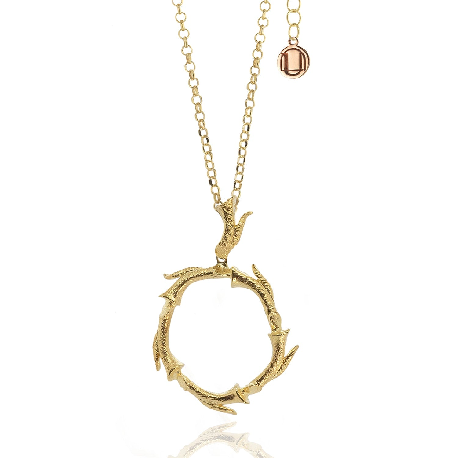 Arboreal Sterling Silver With Gold-Plated Women's Necklace With Intertwined Trunks Pendant – Elegant Women's Jewelry