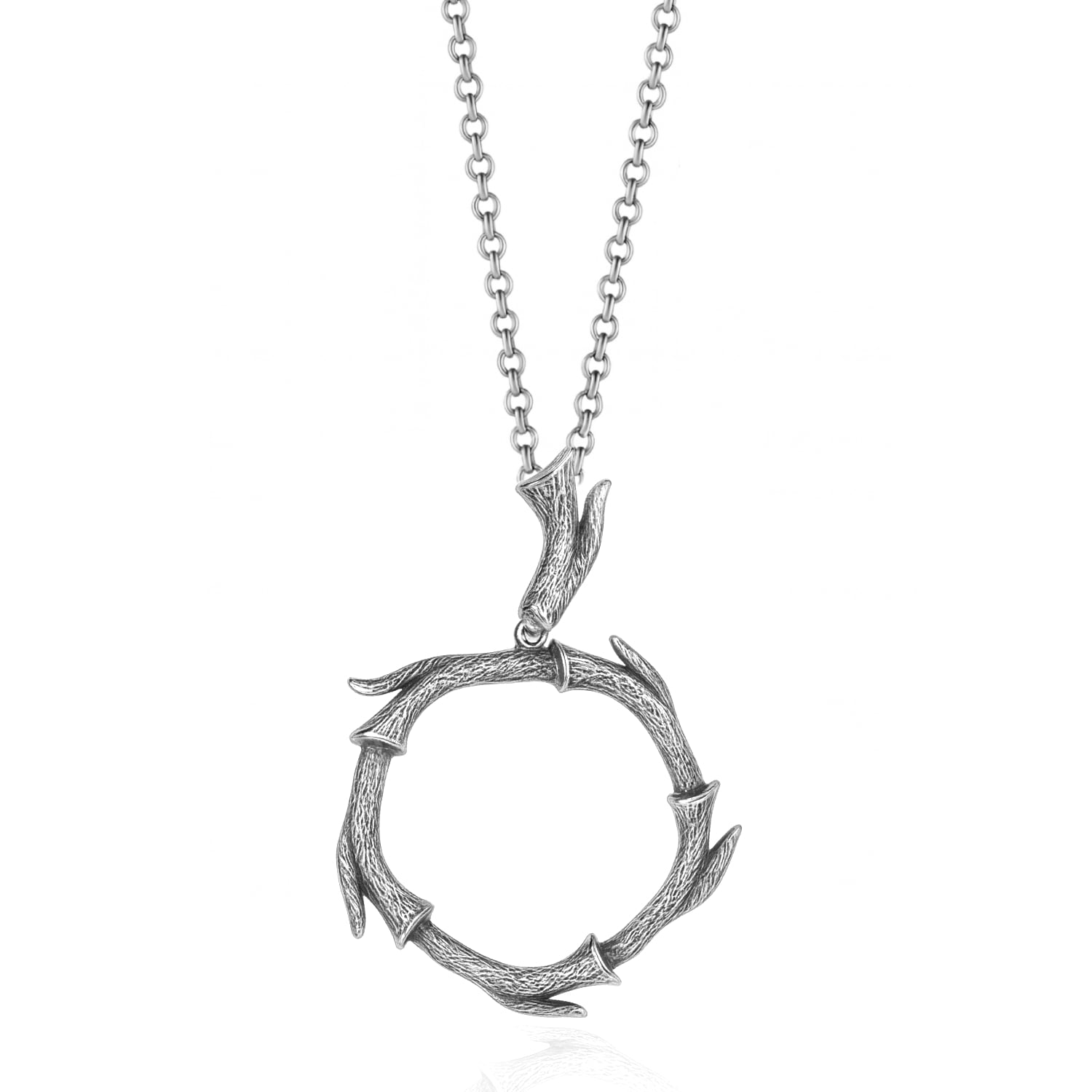 Arboreal Sterling Silver Women's Necklace With Intertwined Trunks Pendant – Elegant Women's Jewelry